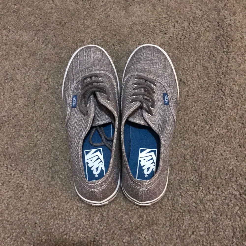 Gray and white vans